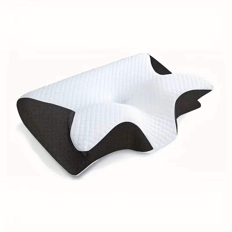 2025 Ergonomic Neck Horn Pillow for Side,Shoulder Relaxation, Soft yet Firm Support,Back and Stomach Sleepers - Contoured Design