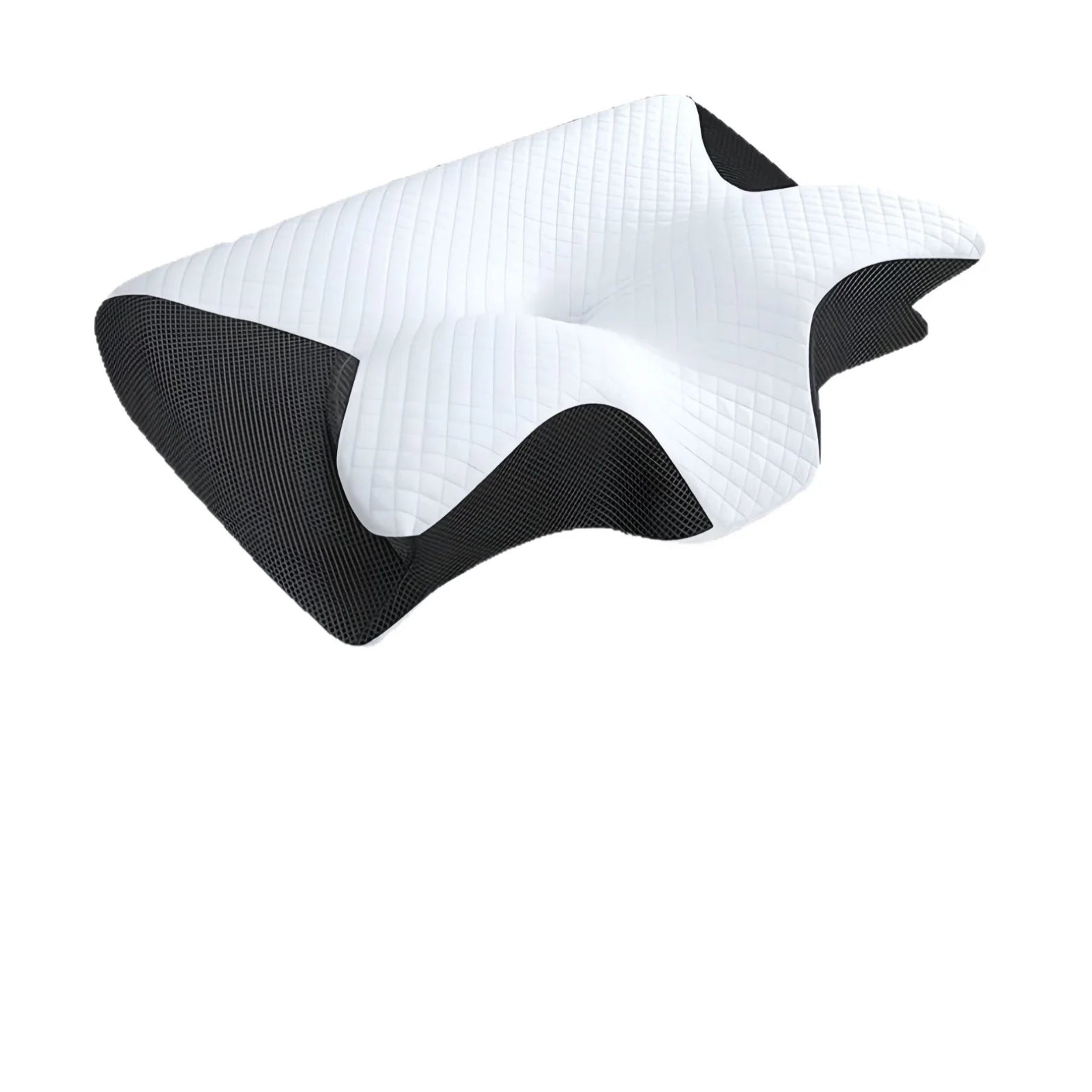 Ergonomic Neck Horn Pillow for Side, Back, and Stomach Sleepers - Contoured Design, Shoulder Relaxation, Soft yet Firm Support