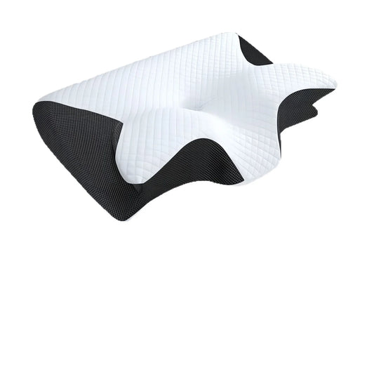 Ergonomic Neck Horn Pillow for Side, Back, and Stomach Sleepers - Contoured Design, Shoulder Relaxation, Soft yet Firm Support